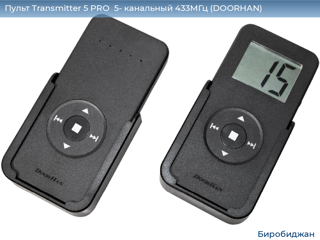 Пульт Transmitter 5 PRO  5- канальный 433МГц (DOORHAN), birobidzhan.doorhan.ru