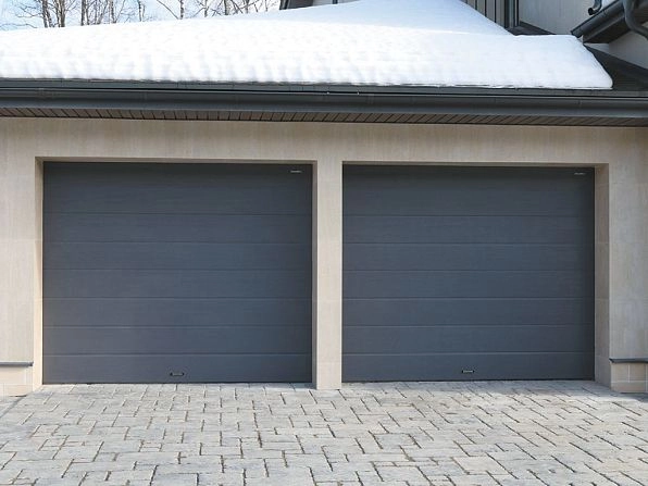 Cекционные ворота 3100х2600 мм антрацитовые DoorHan RSD02, birobidzhan.doorhan.ru